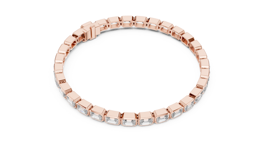 Emerald Cut Diamond Tennis Bracelet