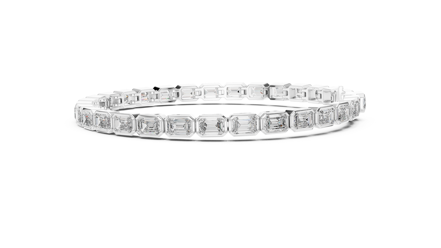Emerald Cut Diamond Tennis Bracelet