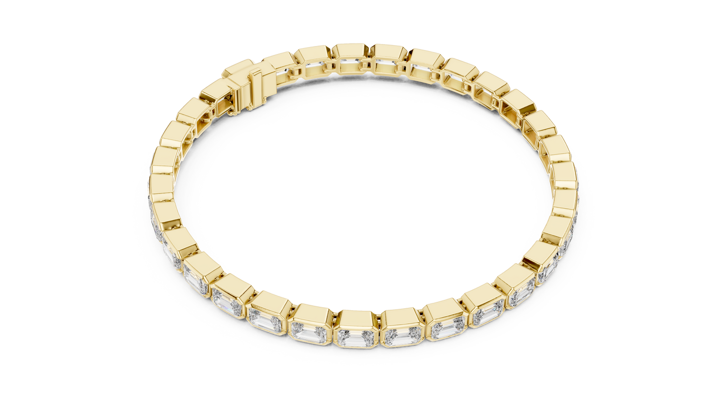 Emerald Cut Diamond Tennis Bracelet