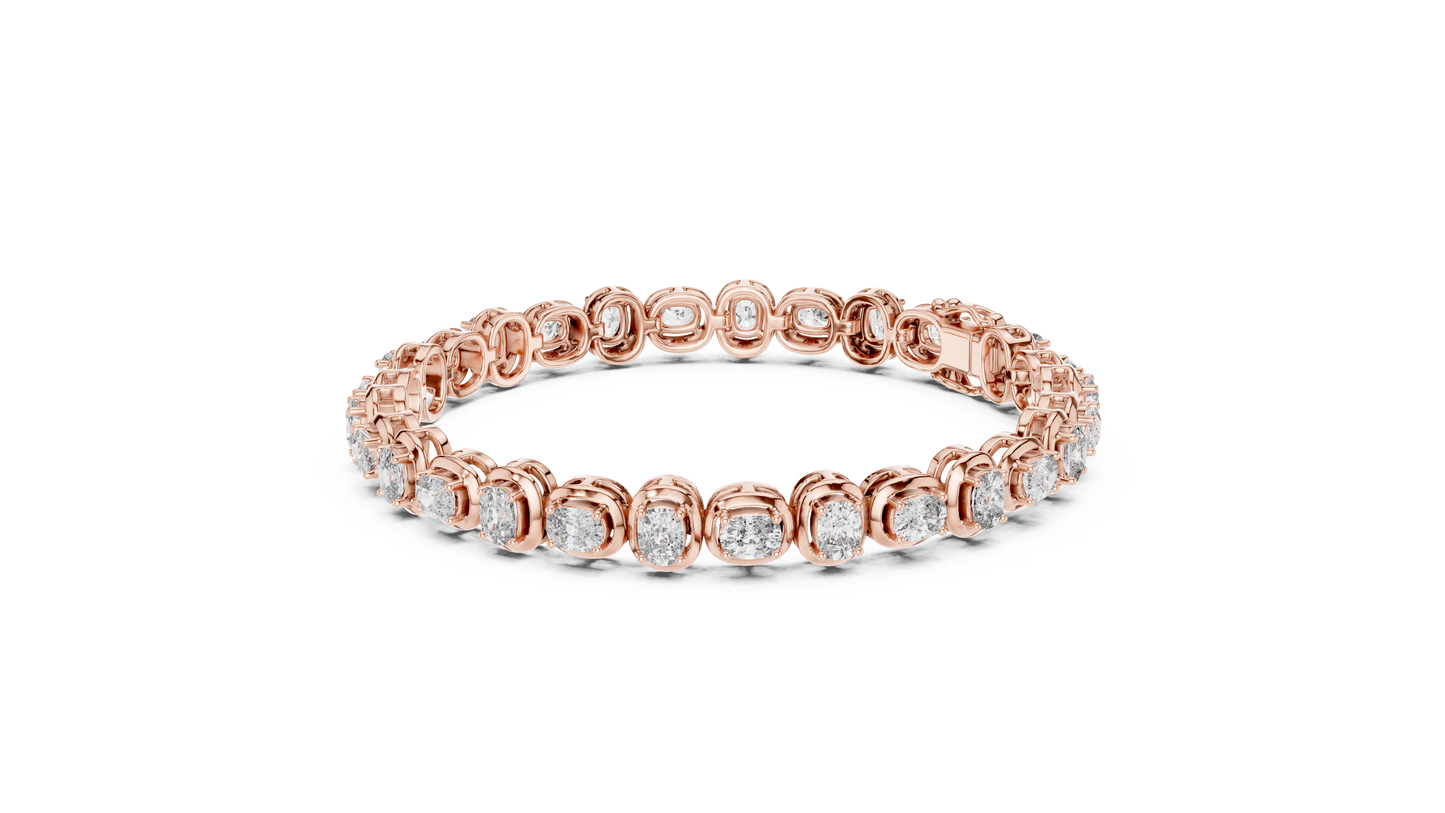 Cushion Cut Diamond Tennis Bracelet