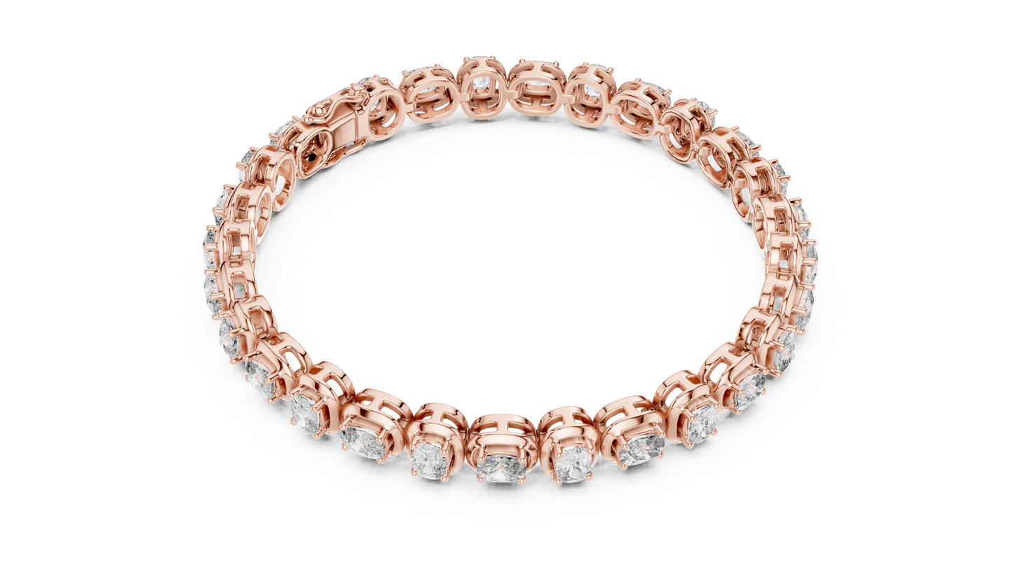 Cushion Cut Diamond Tennis Bracelet