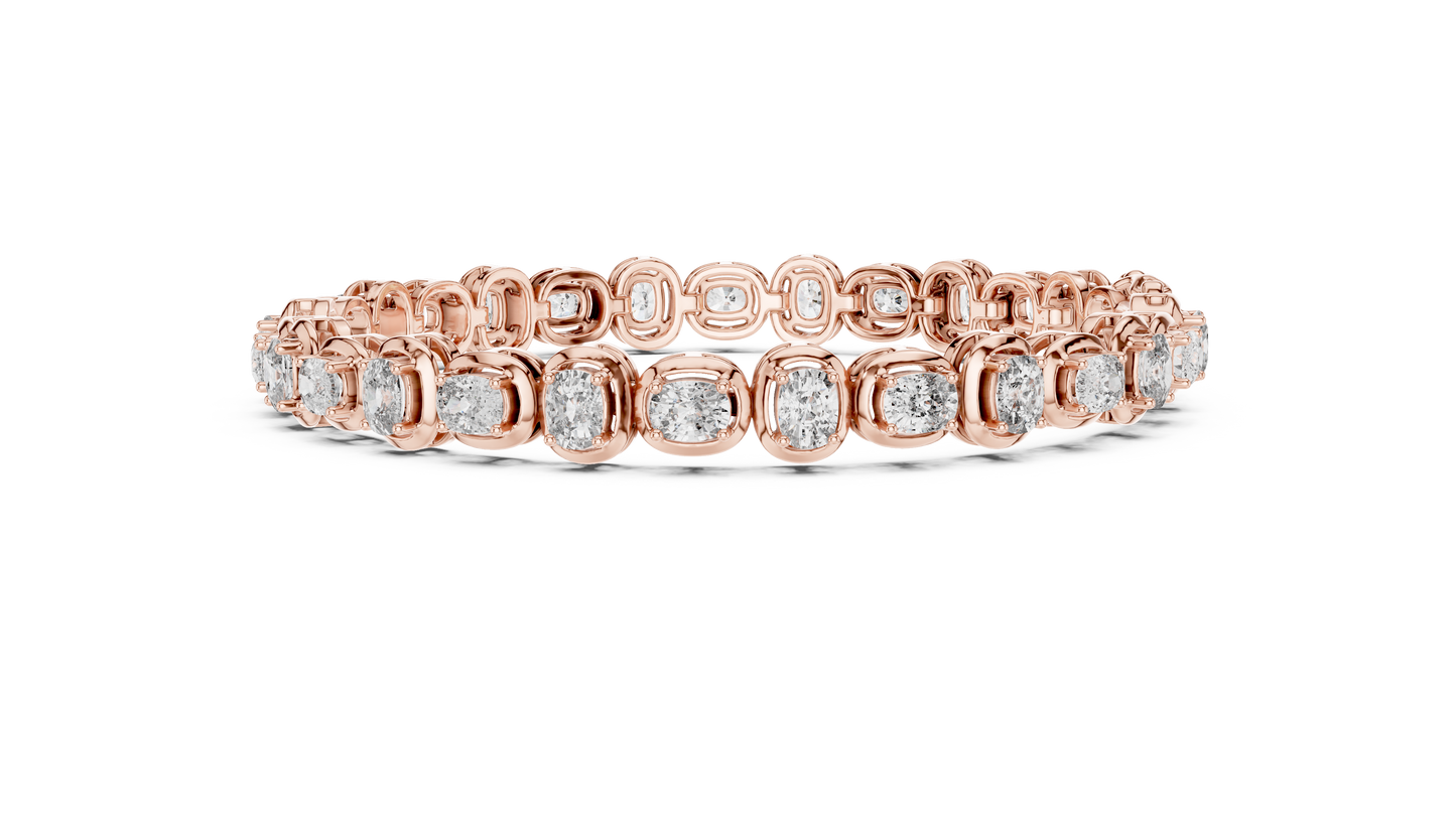 Cushion Cut Diamond Tennis Bracelet