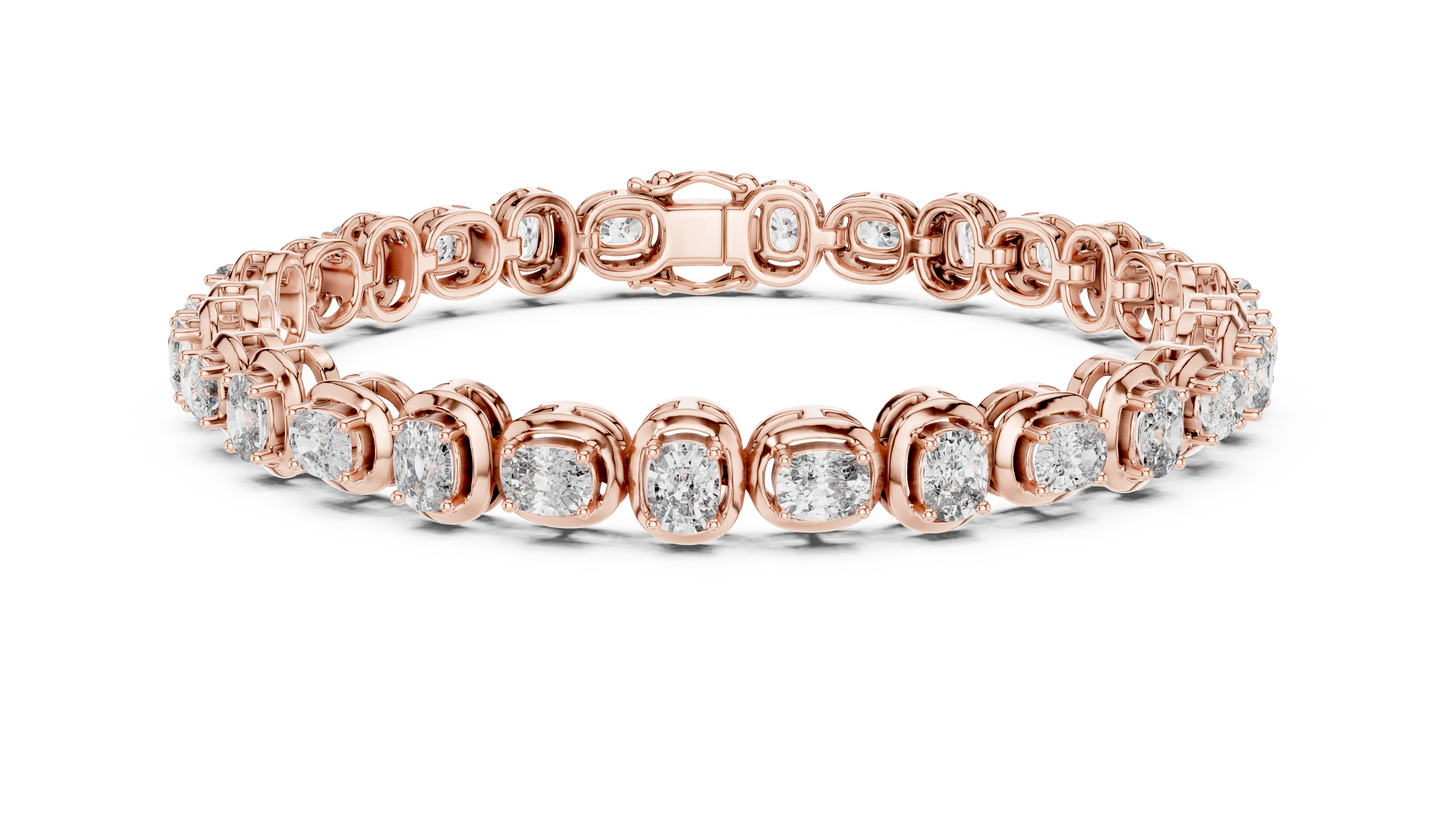 Cushion Cut Diamond Tennis Bracelet