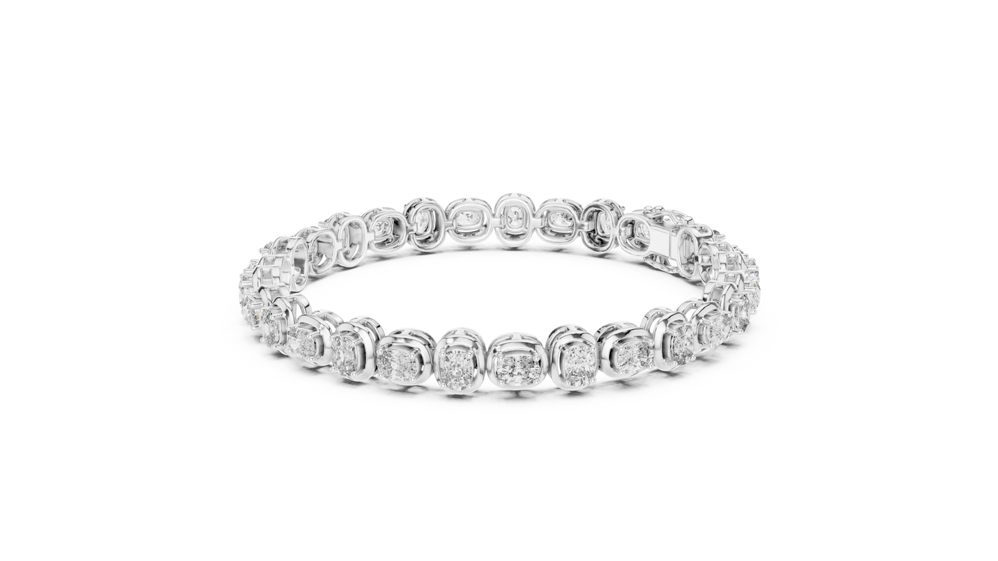 Cushion Cut Diamond Tennis Bracelet