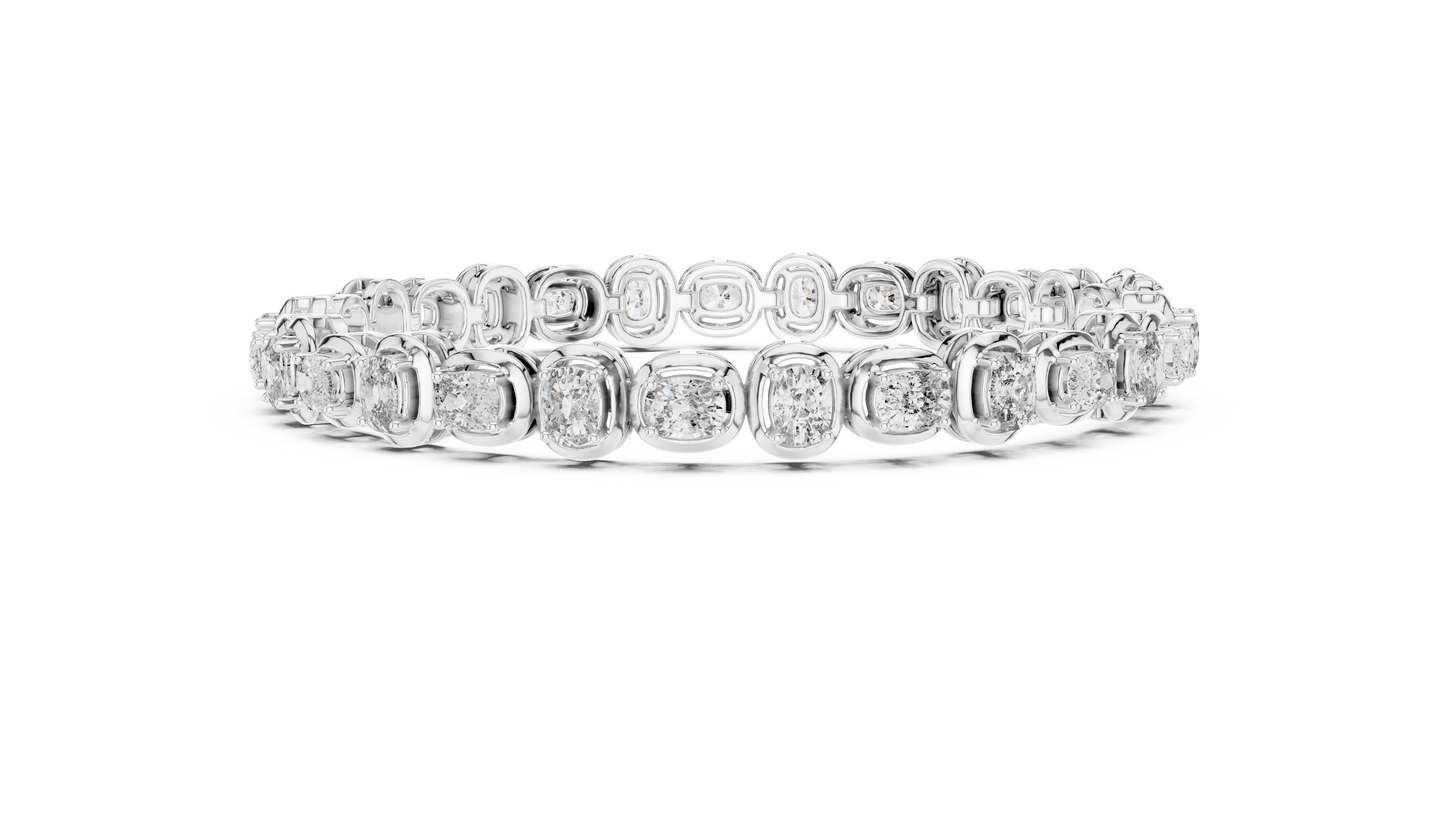 Cushion Cut Diamond Tennis Bracelet