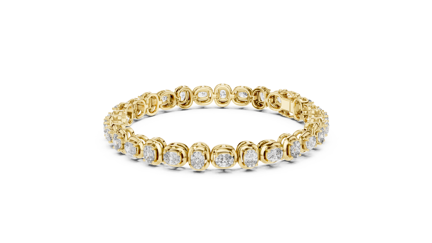 Cushion Cut Diamond Tennis Bracelet