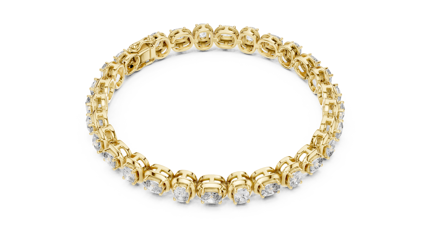 Cushion Cut Diamond Tennis Bracelet