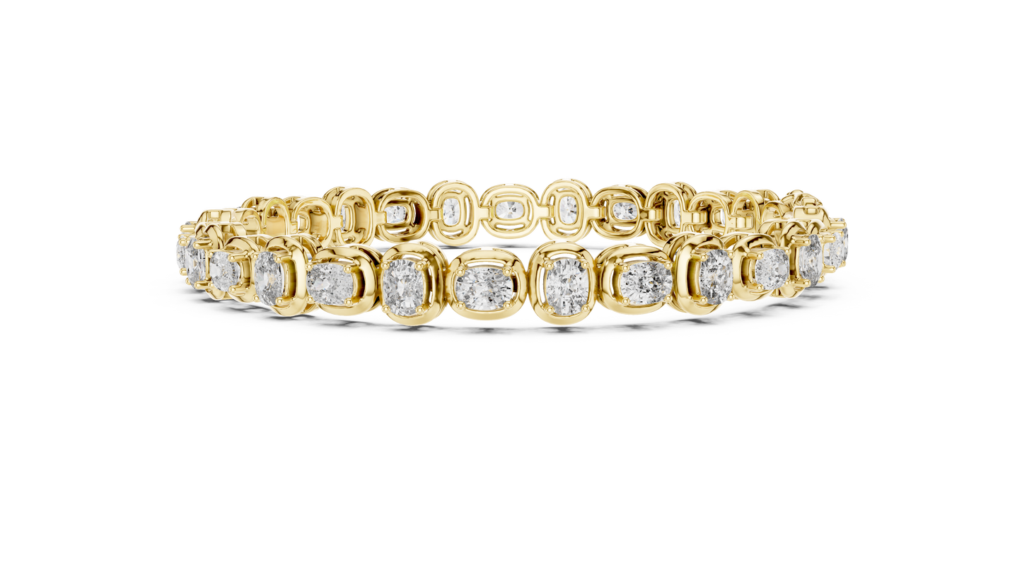 Cushion Cut Diamond Tennis Bracelet