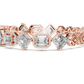 Unique Emerald Cut Diamond Tennis Bracelet