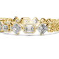 Unique Emerald Cut Diamond Tennis Bracelet