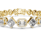Unique Emerald Cut Diamond Tennis Bracelet