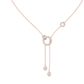 Diamond Circle Lariat Necklace