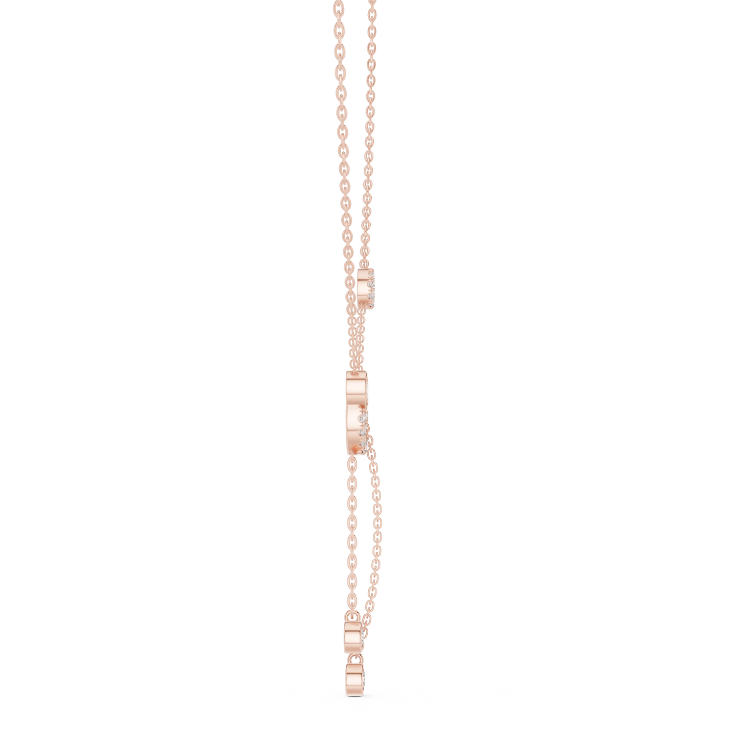 Diamond Circle Lariat Necklace