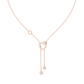 Diamond Circle Lariat Necklace
