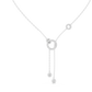 Diamond Circle Lariat Necklace