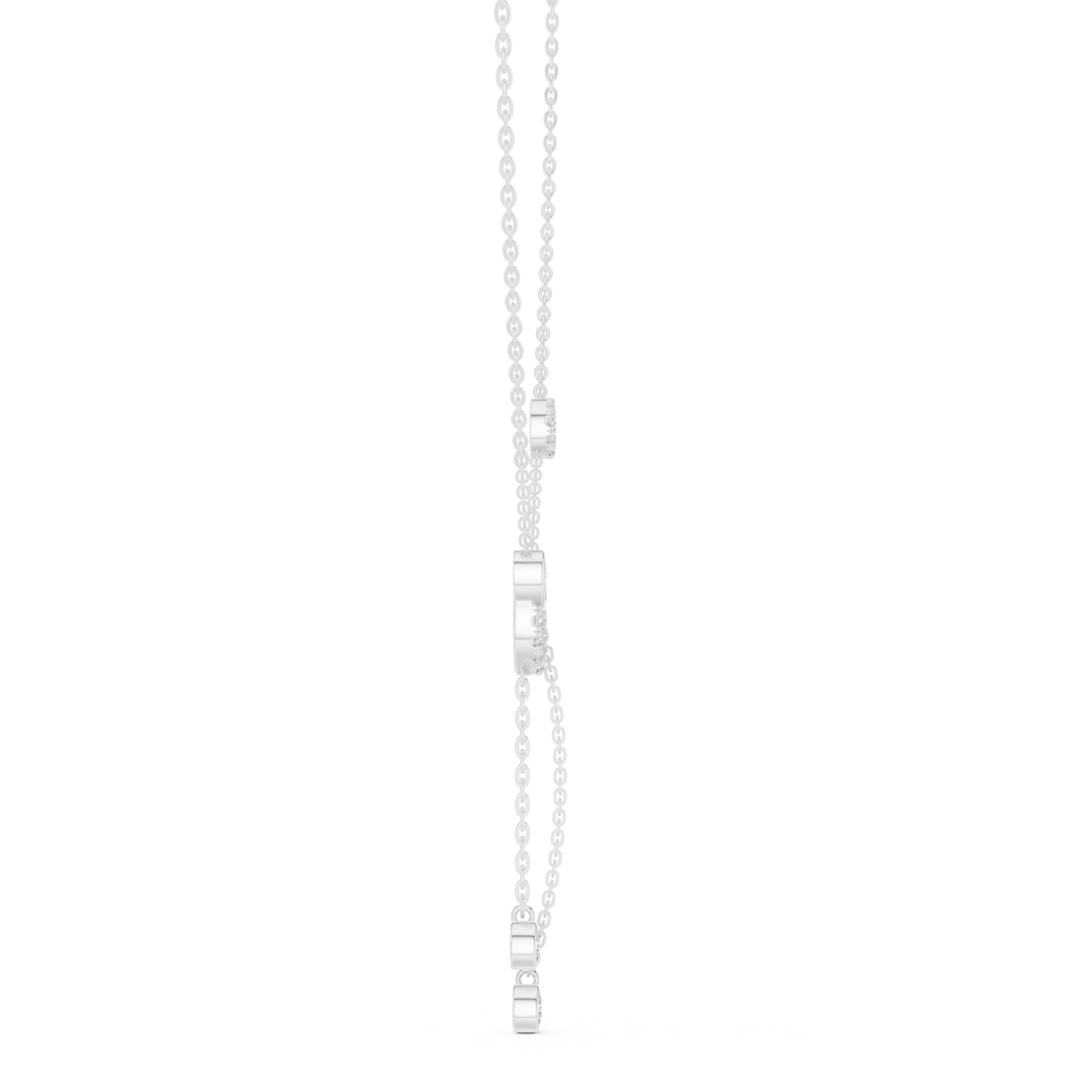 Diamond Circle Lariat Necklace