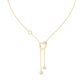 Diamond Circle Lariat Necklace