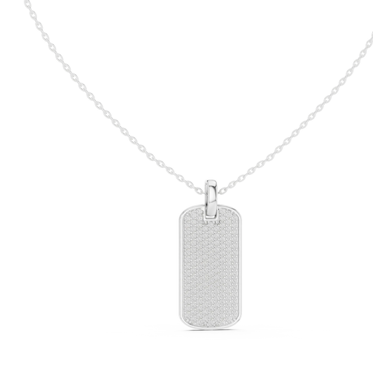 Diamond Dog Tag Pendant