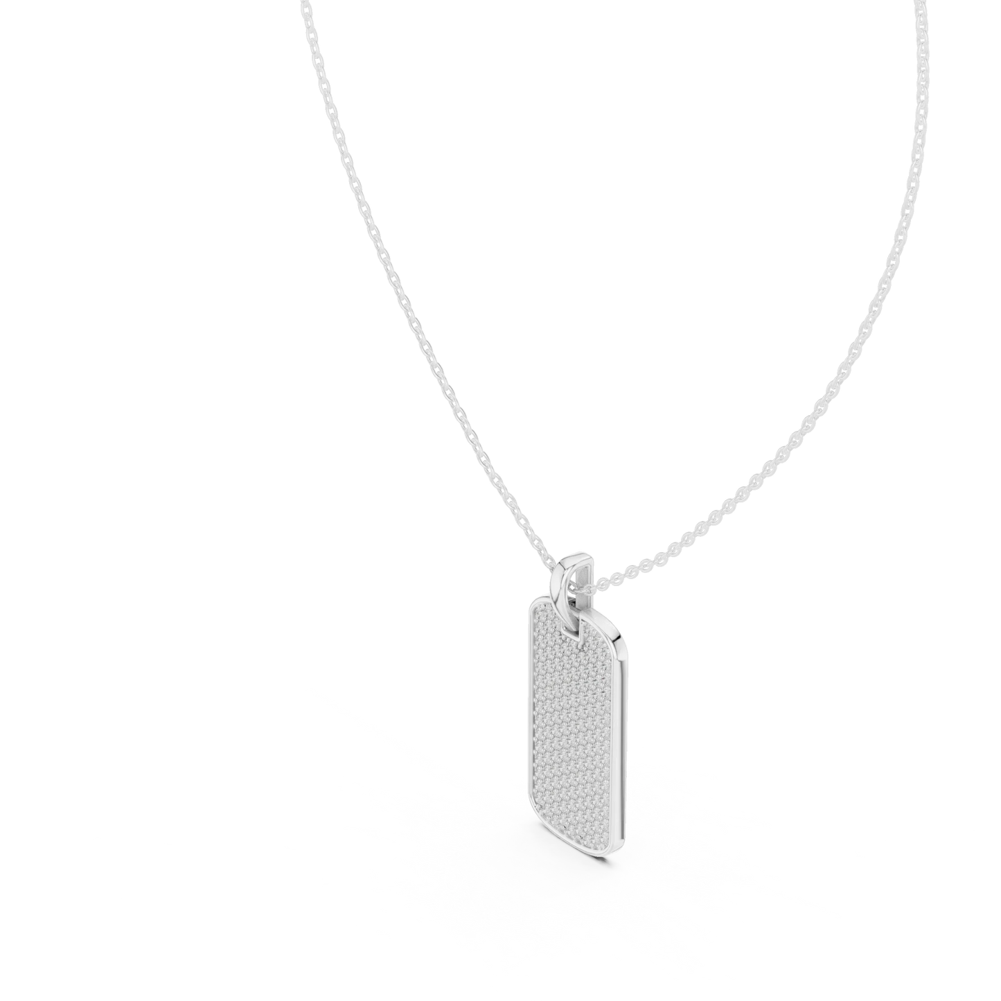 Diamond Dog Tag Pendant