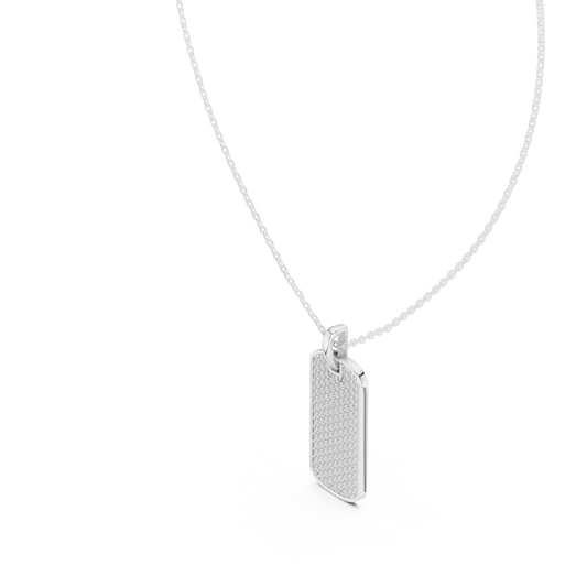 Diamond Dog Tag Pendant