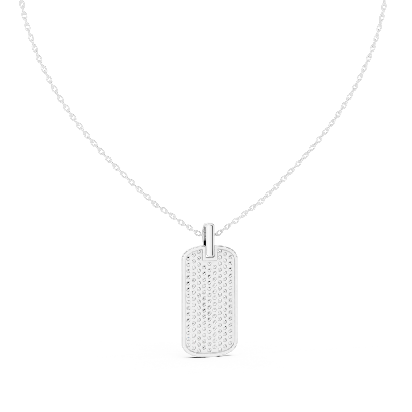 Diamond Dog Tag Pendant