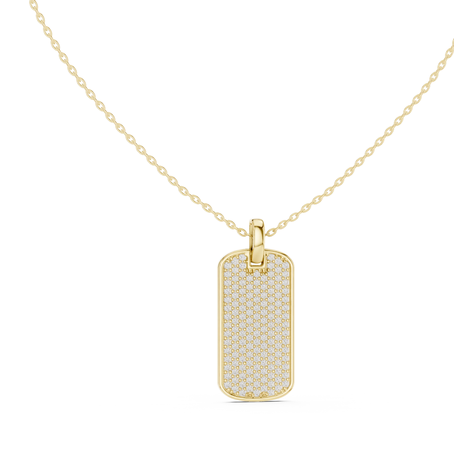 Diamond Dog Tag Pendant