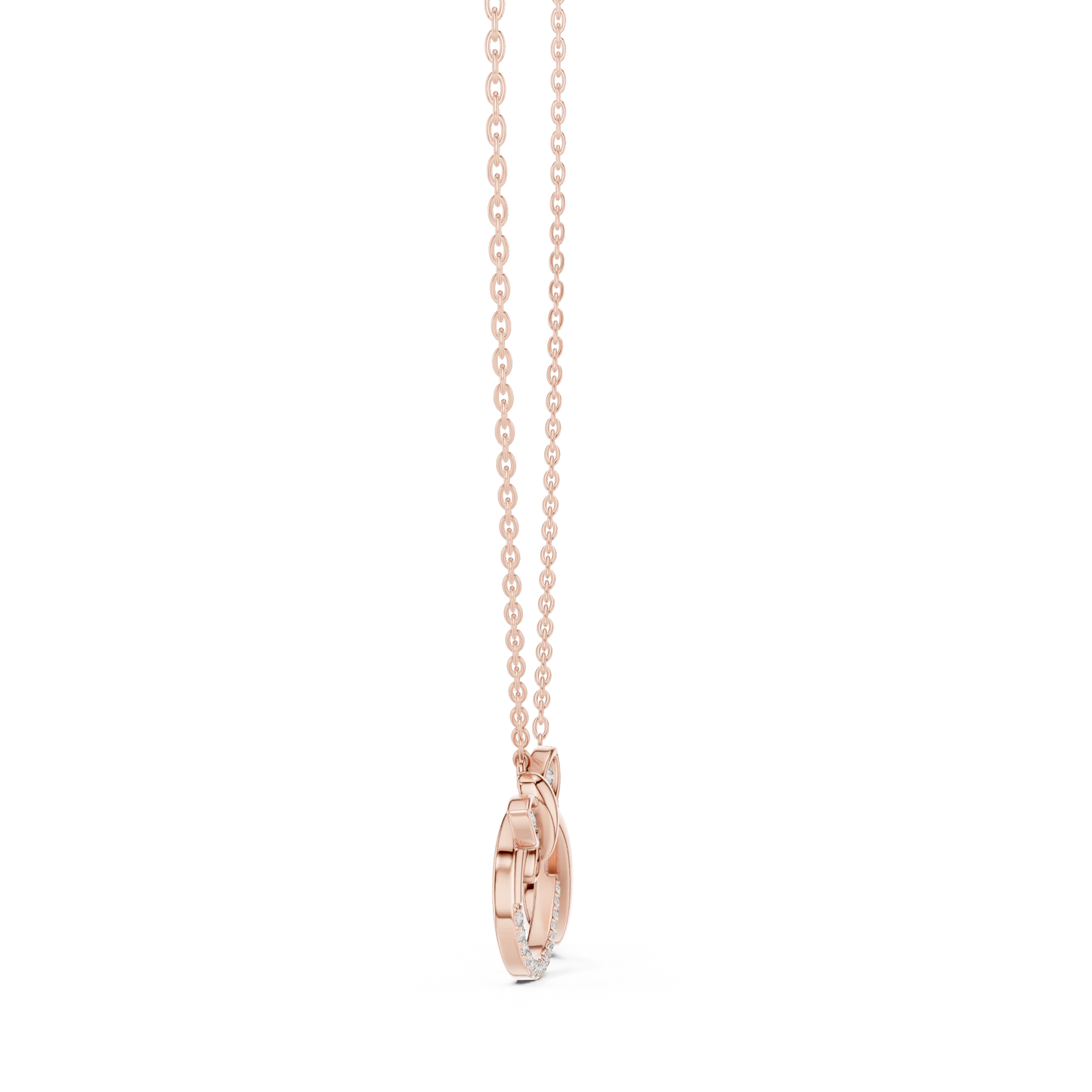 Diamond Butterfly Infinity Necklace