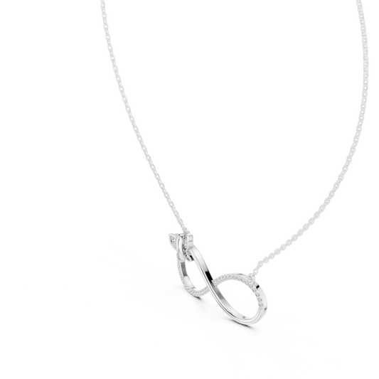 Diamond Butterfly Infinity Necklace