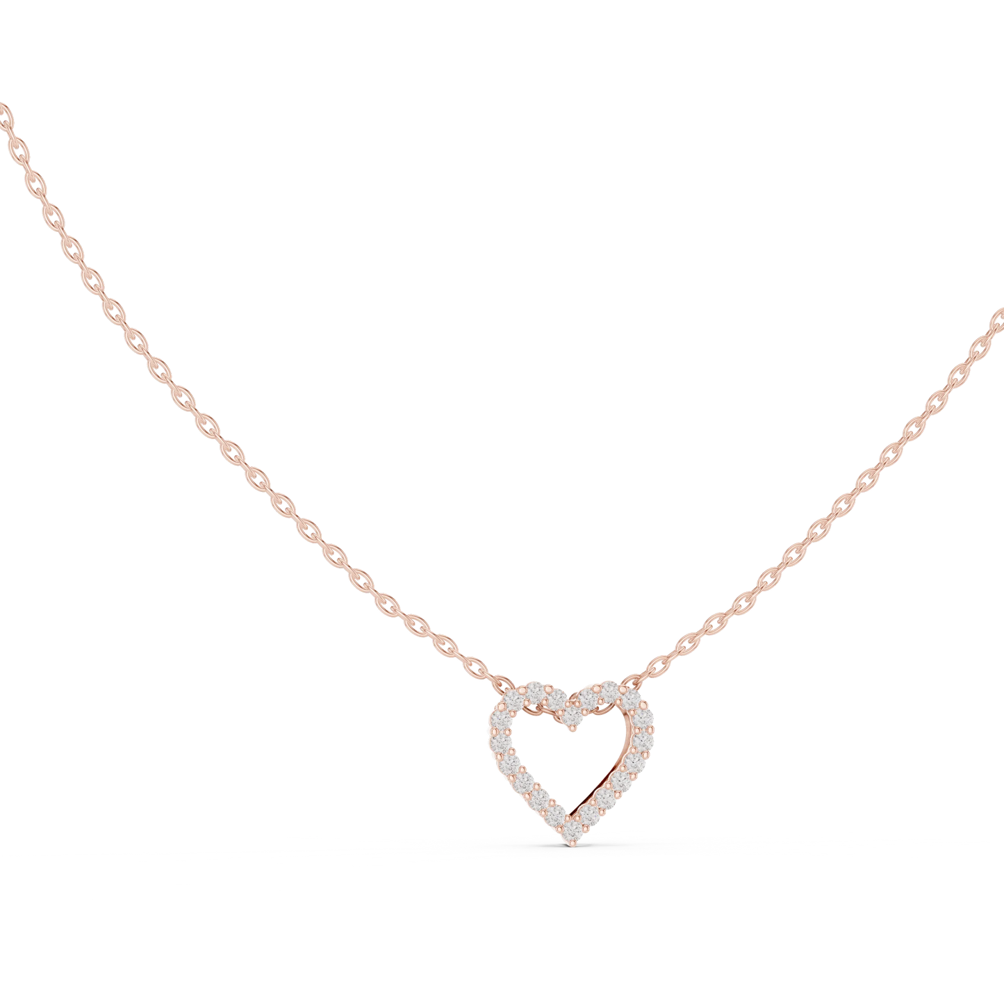 Diamond Open Heart Necklace