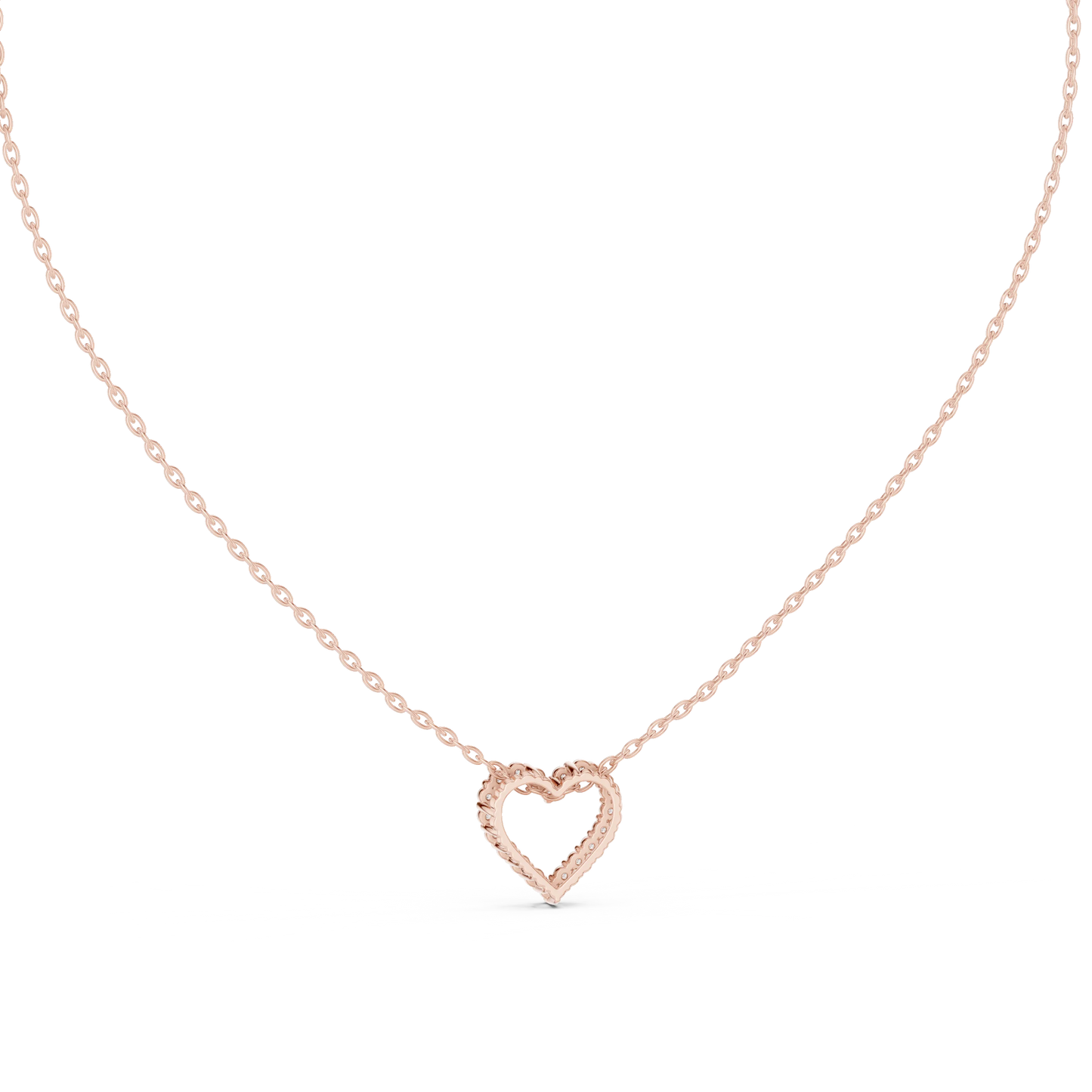 Diamond Open Heart Necklace