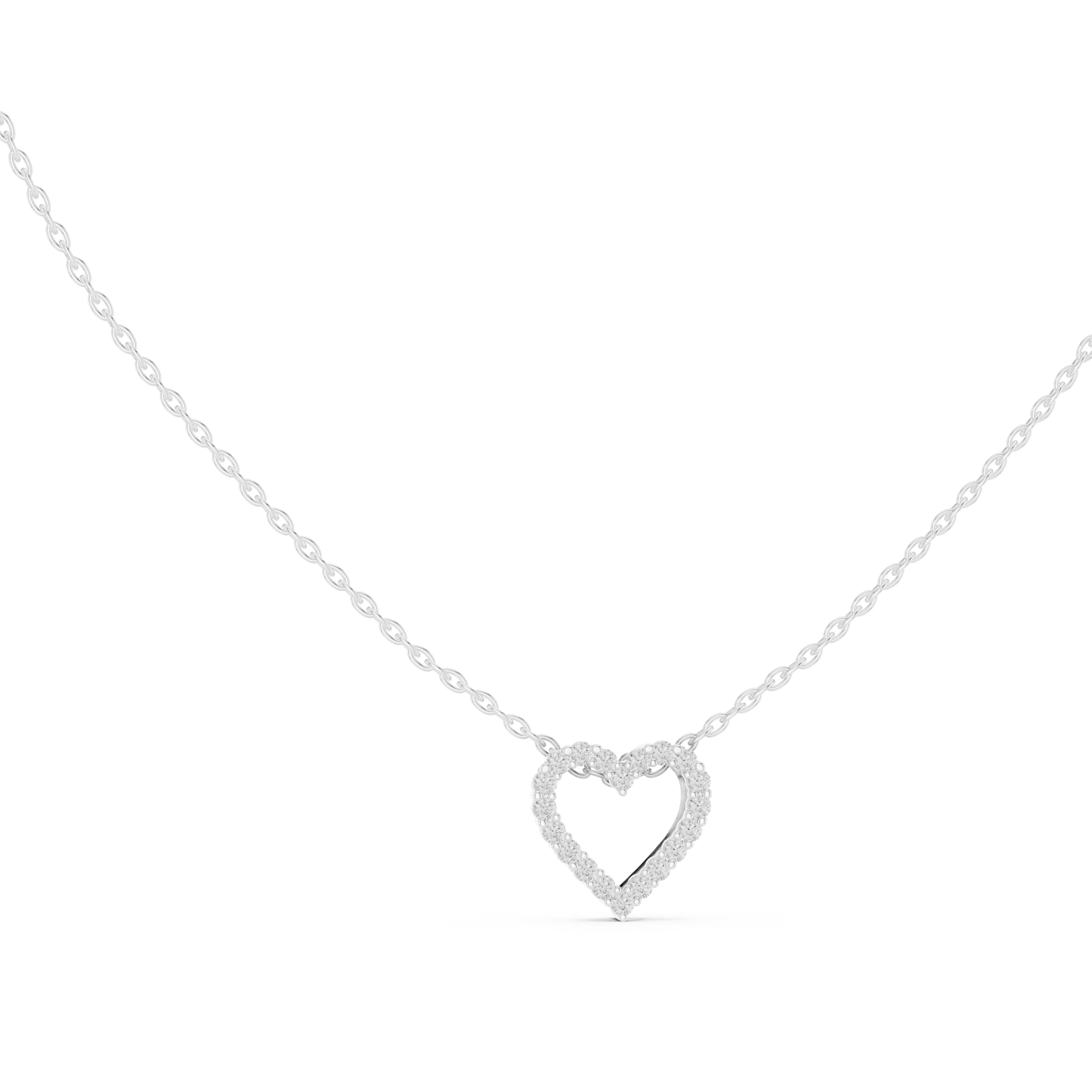 Diamond Open Heart Necklace