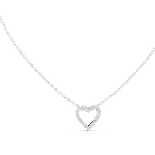 Diamond Open Heart Necklace