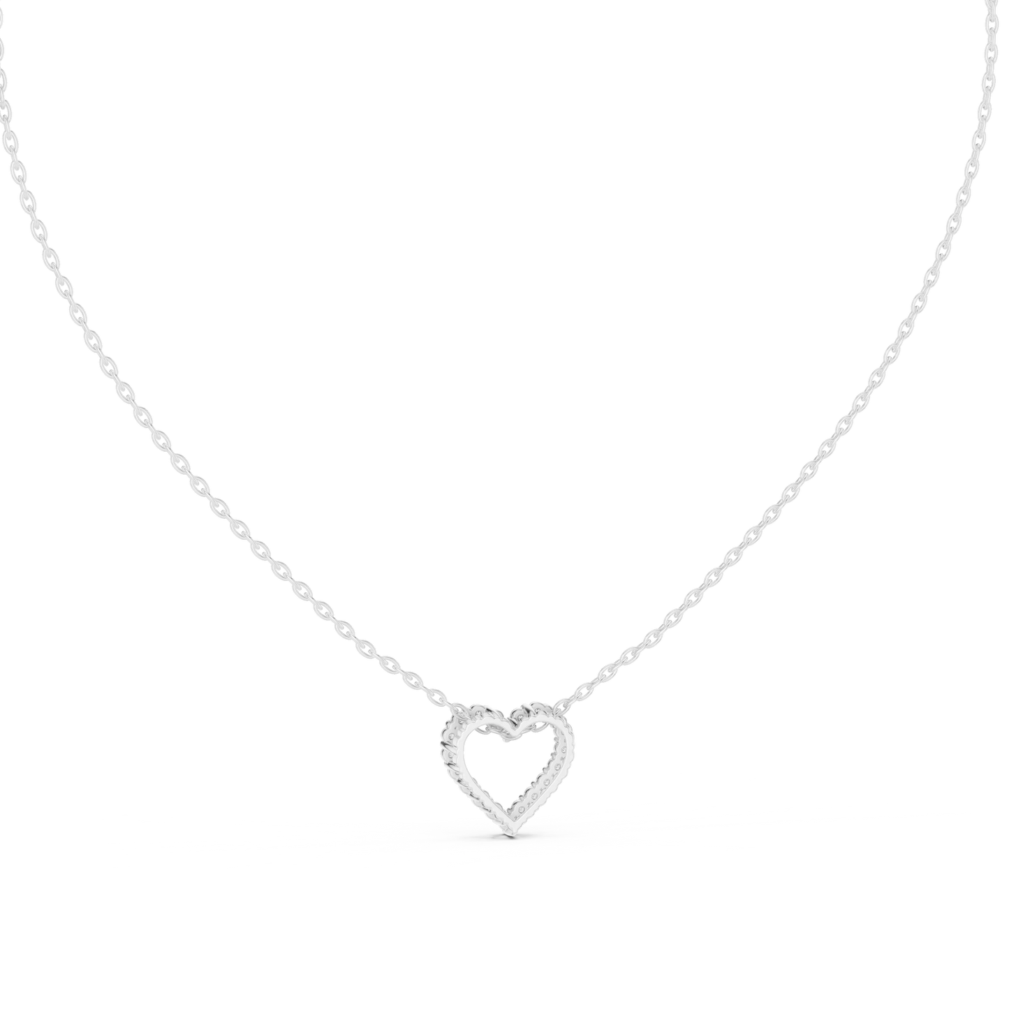 Diamond Open Heart Necklace