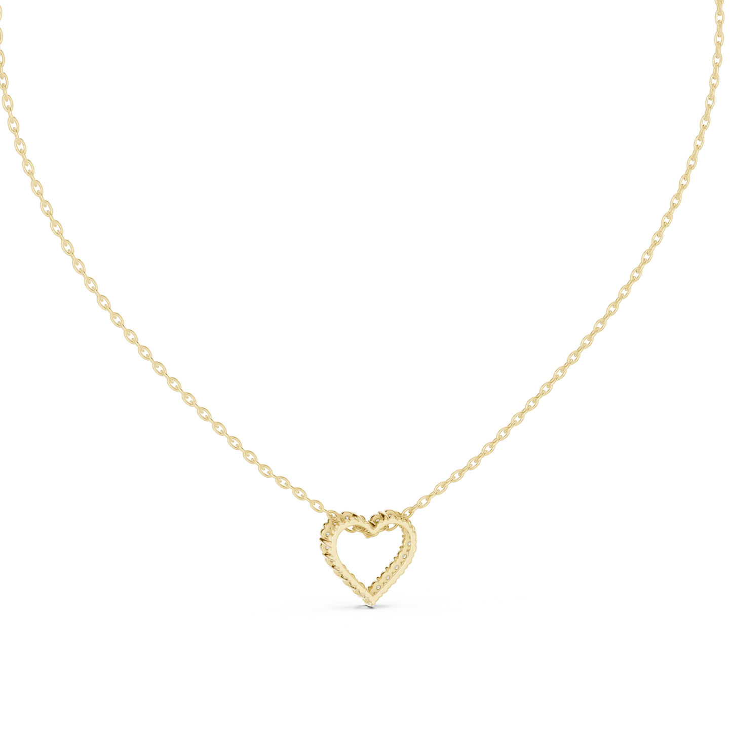 Diamond Open Heart Necklace