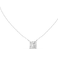 Princess Cut Solitaire Pendant Necklace