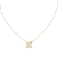 Princess Cut Solitaire Pendant Necklace