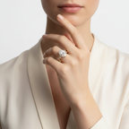 Yellow Gold Oval Diamond Luxury Ring