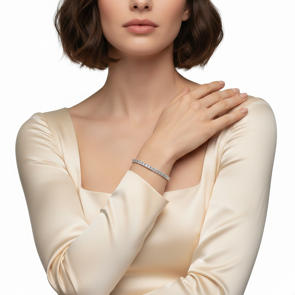 White Gold Princess Diamond Bracelet