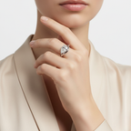 White Gold Pear Diamond Ring