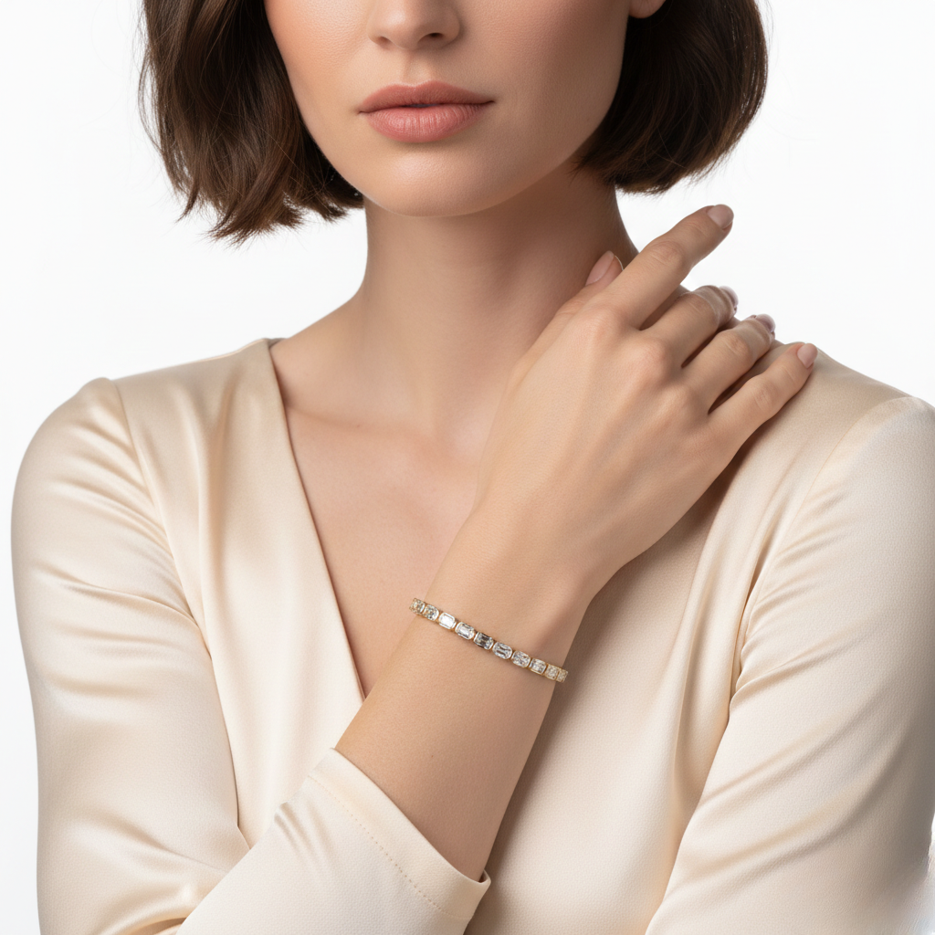 Yellow Gold Emerald Diamond Bracelet