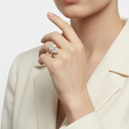 Yellow Gold Marquise Diamond Halo Ring