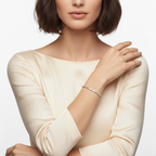 White Gold Baguette & Round Diamond Bracelet