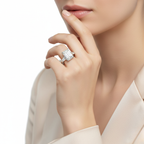 White Gold Emerald Cut Diamond Ring