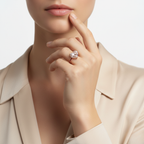 Rose Gold Heart Diamond Ring