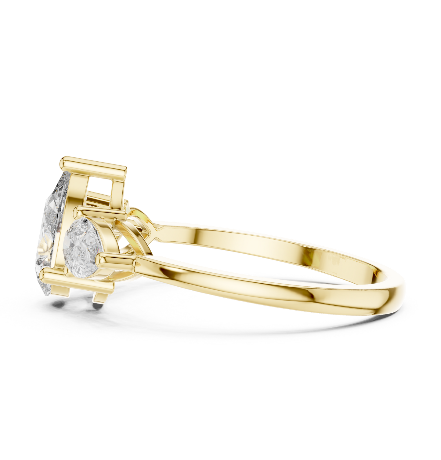 Pear Cut Three Stone Ring