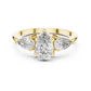 Pear Cut Three Stone Ring