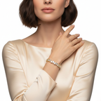 White Gold Pear Diamond Bracelet