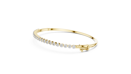 0.09ct Round Diamond Tennis Bangle Bracelet