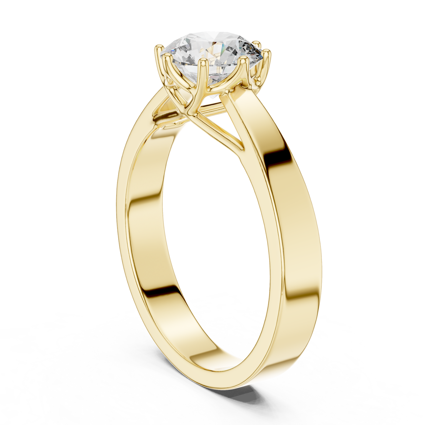 Eight Prong Round Diamond Solitaire