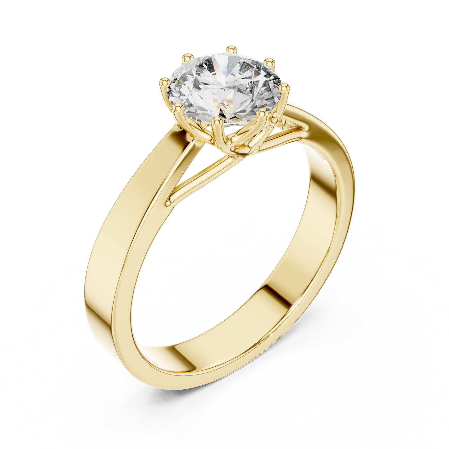 Eight Prong Round Diamond Solitaire